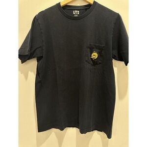 Uniqlo Black T-Shirt with Yellow Graphic